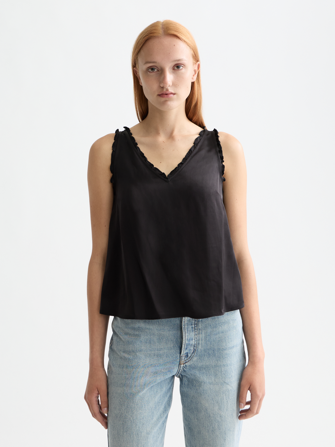 V-neck ruffle tank - Scotch & Soda AU