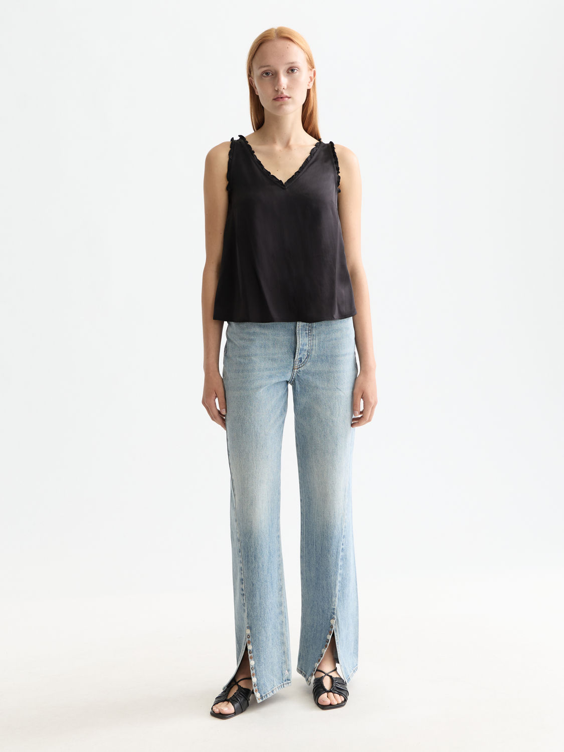 V-neck ruffle tank - Scotch & Soda AU
