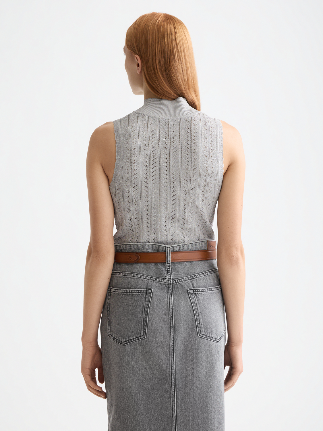 Metallic pointelle tank - Scotch & Soda AU