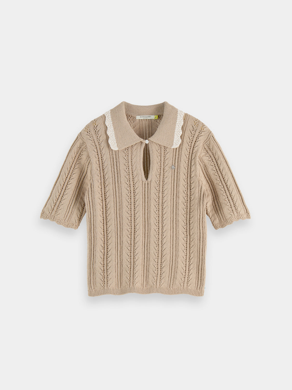 Pointelle collared polo - Scotch & Soda AU