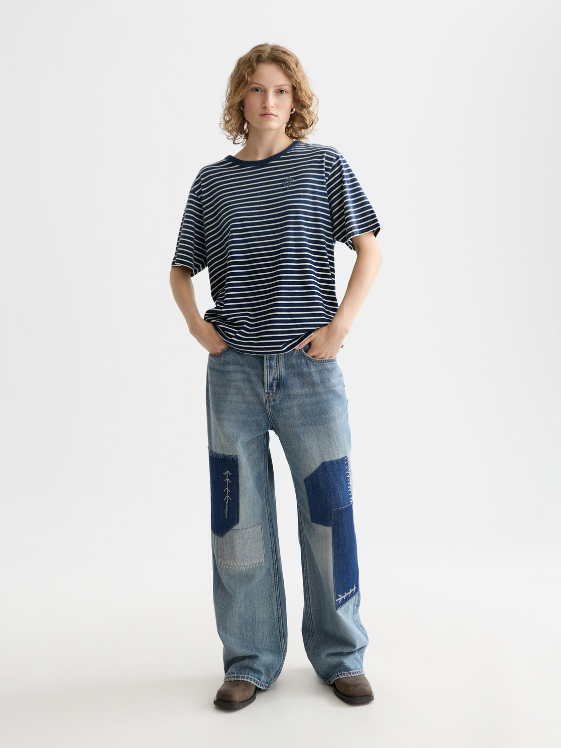 Indigo washed t-shrit - Scotch & Soda AU