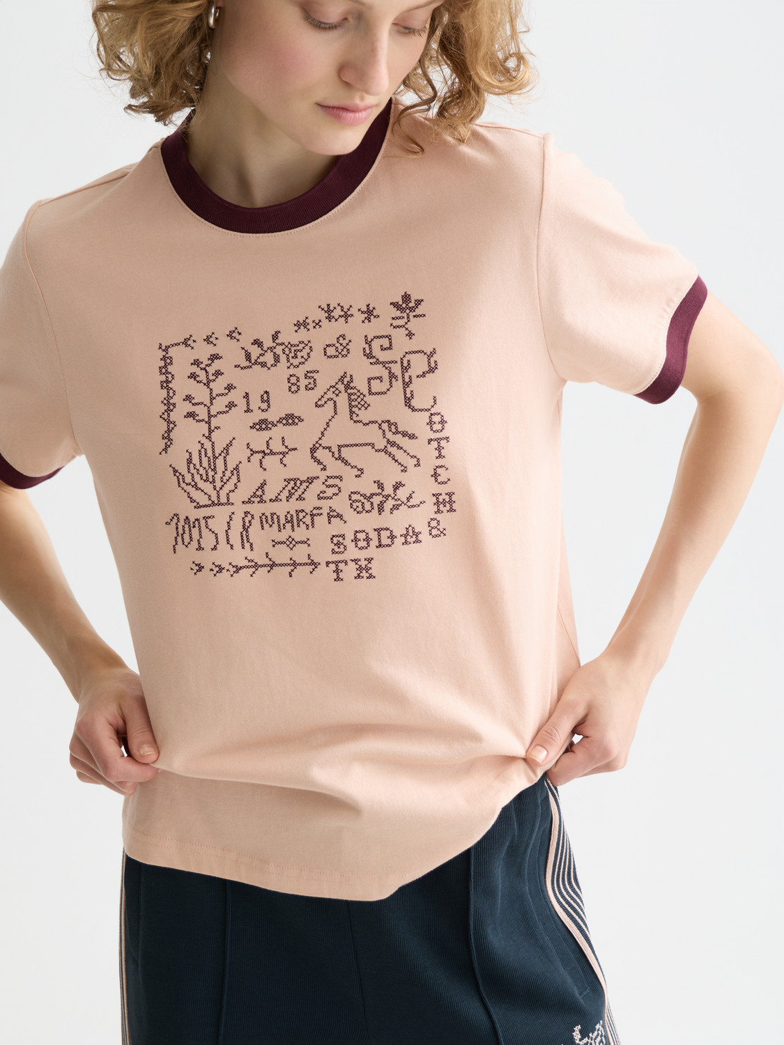 Embroidered ringer t-shirt - Scotch & Soda AU