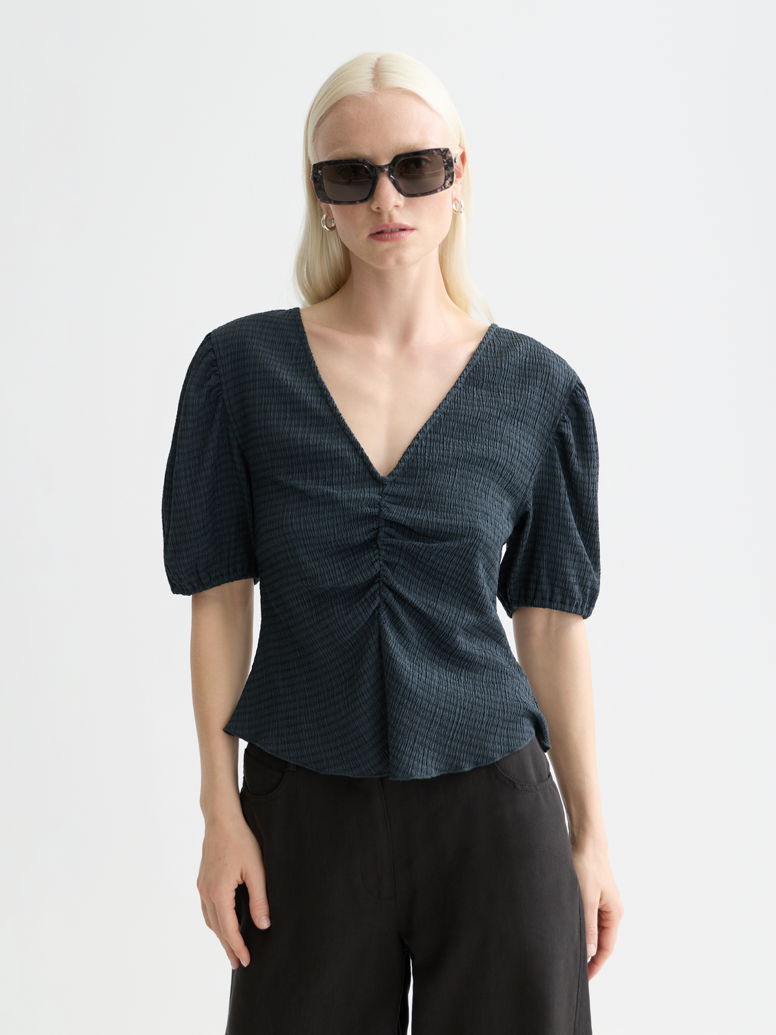 Structured v-neck top - Scotch & Soda AU