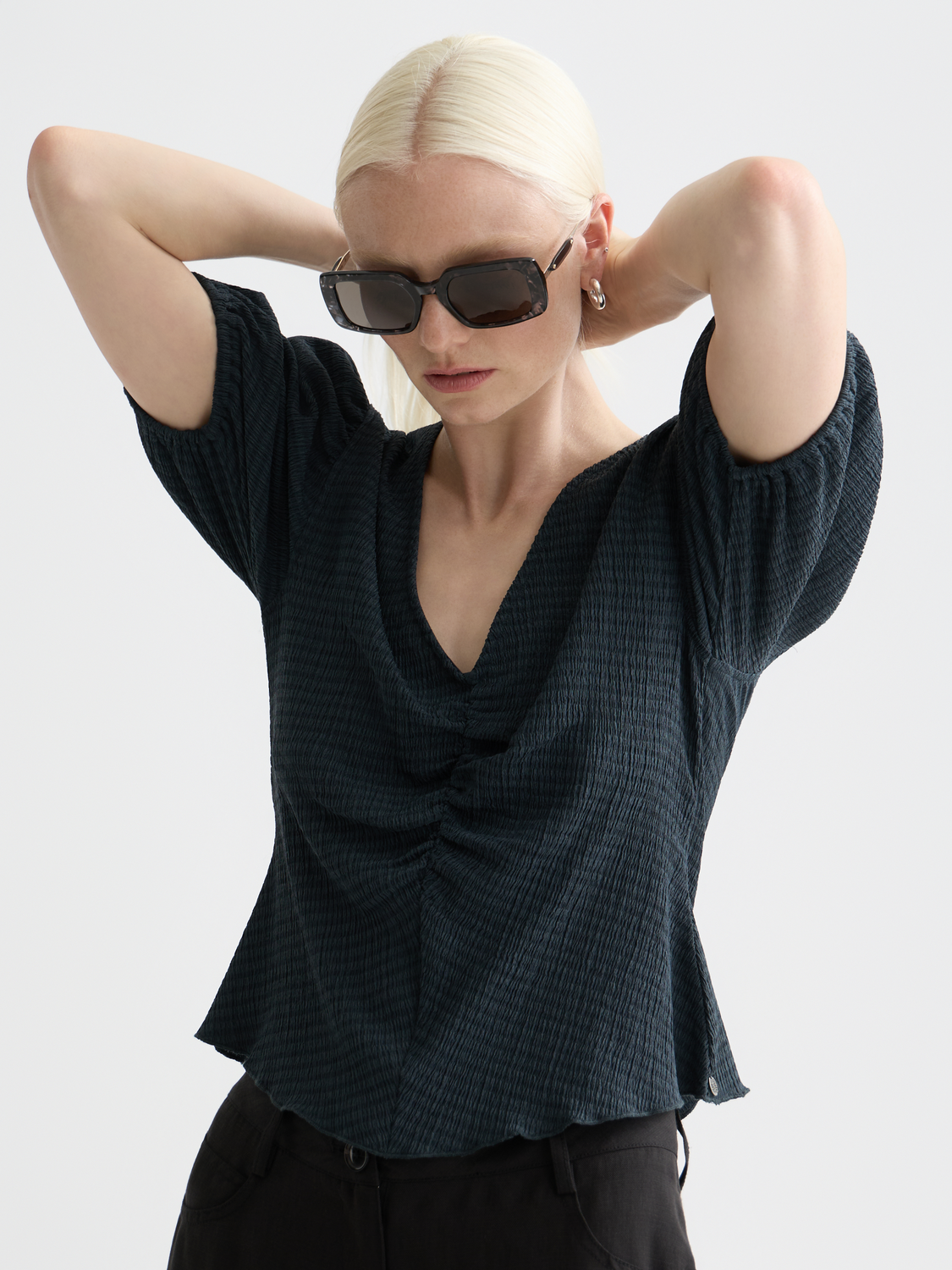 Structured v-neck top - Scotch & Soda AU