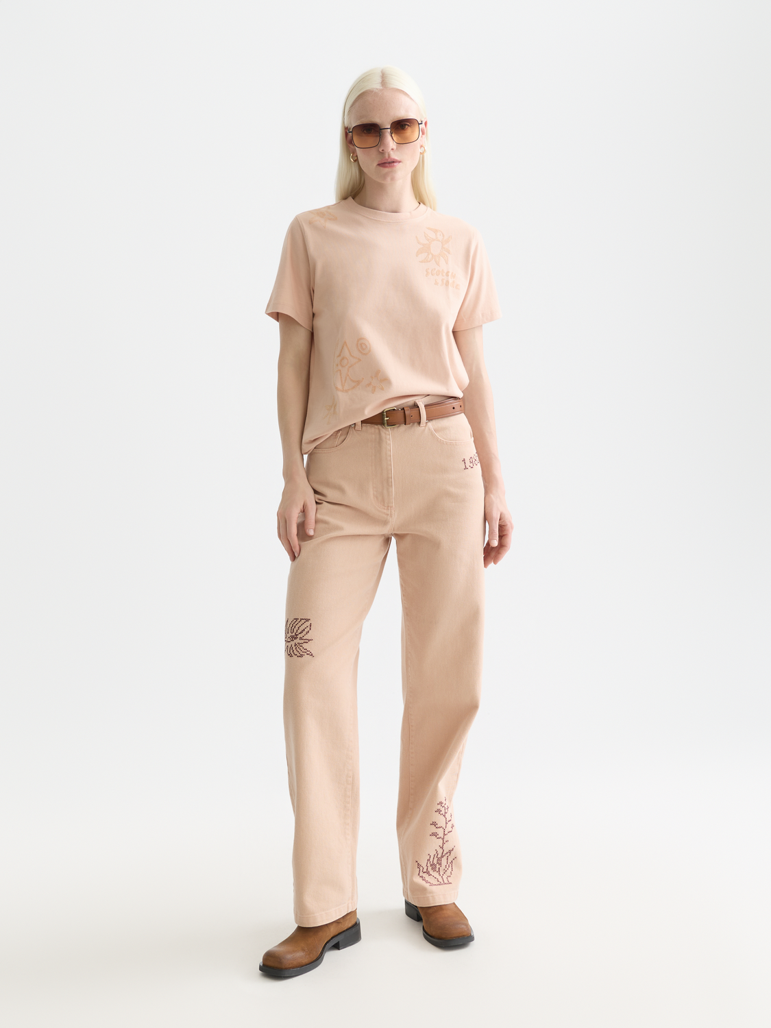 Flock print t-shirt - Scotch & Soda AU