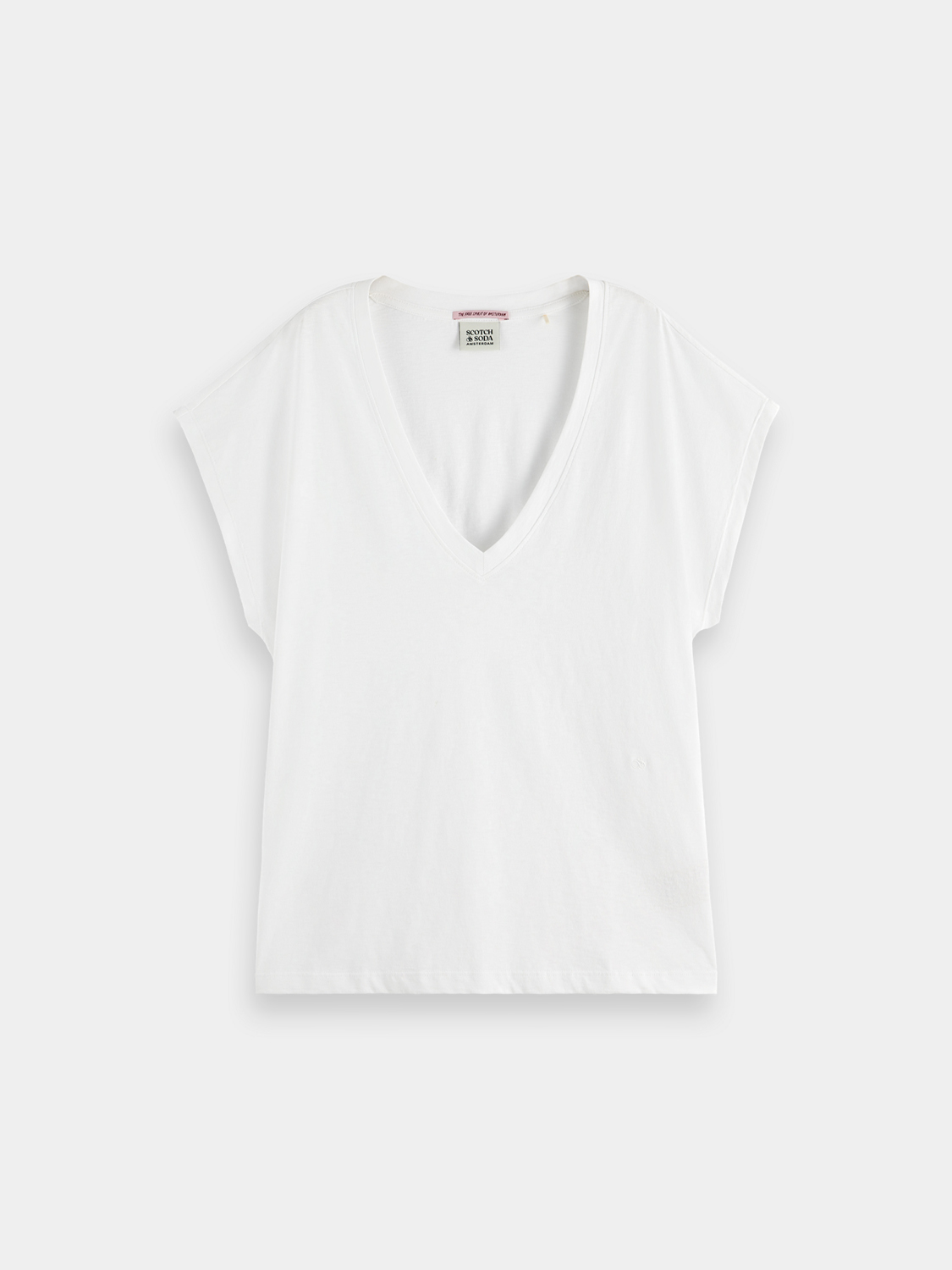 Slub v-neck t-shirt - Scotch & Soda AU