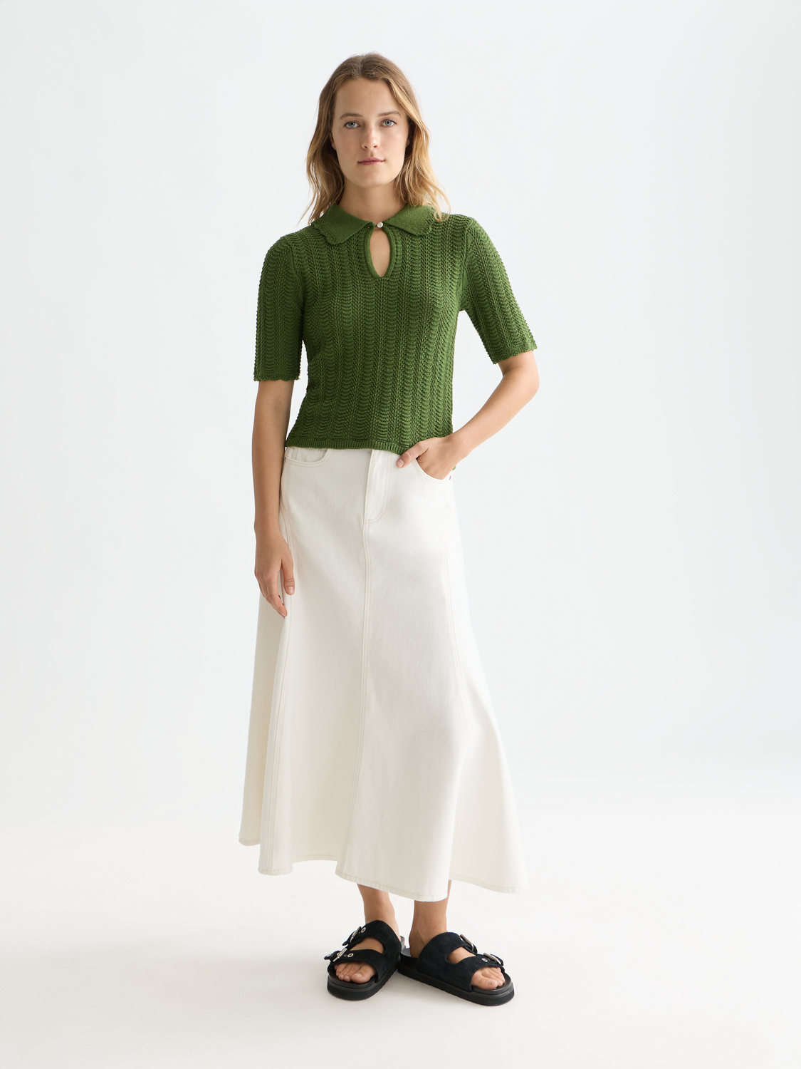 Pointelle knitted t-shirt - Scotch & Soda AU