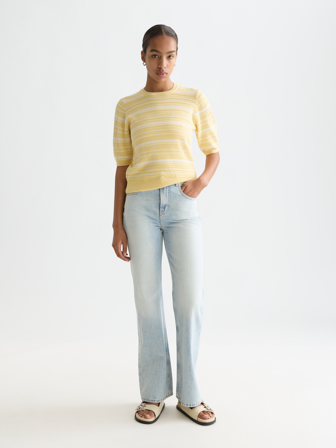 Striped knitted t-shirt - Scotch & Soda AU