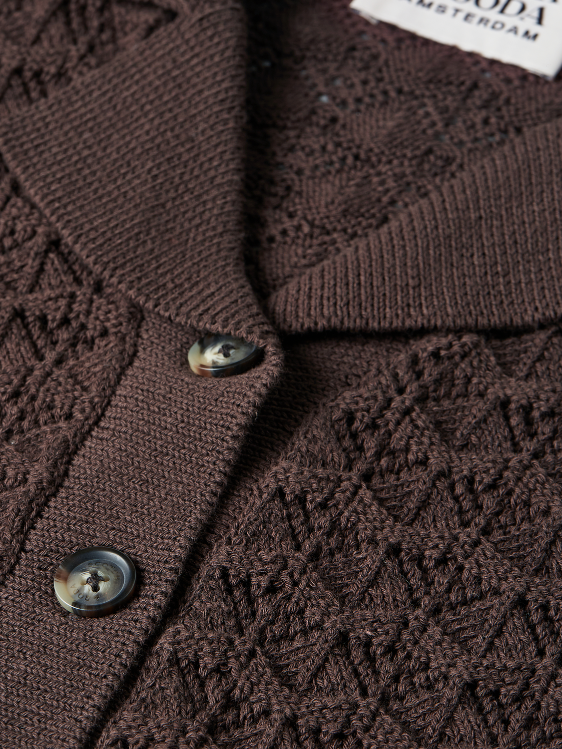 Pointelle short sleeved cardigan - Scotch & Soda AU
