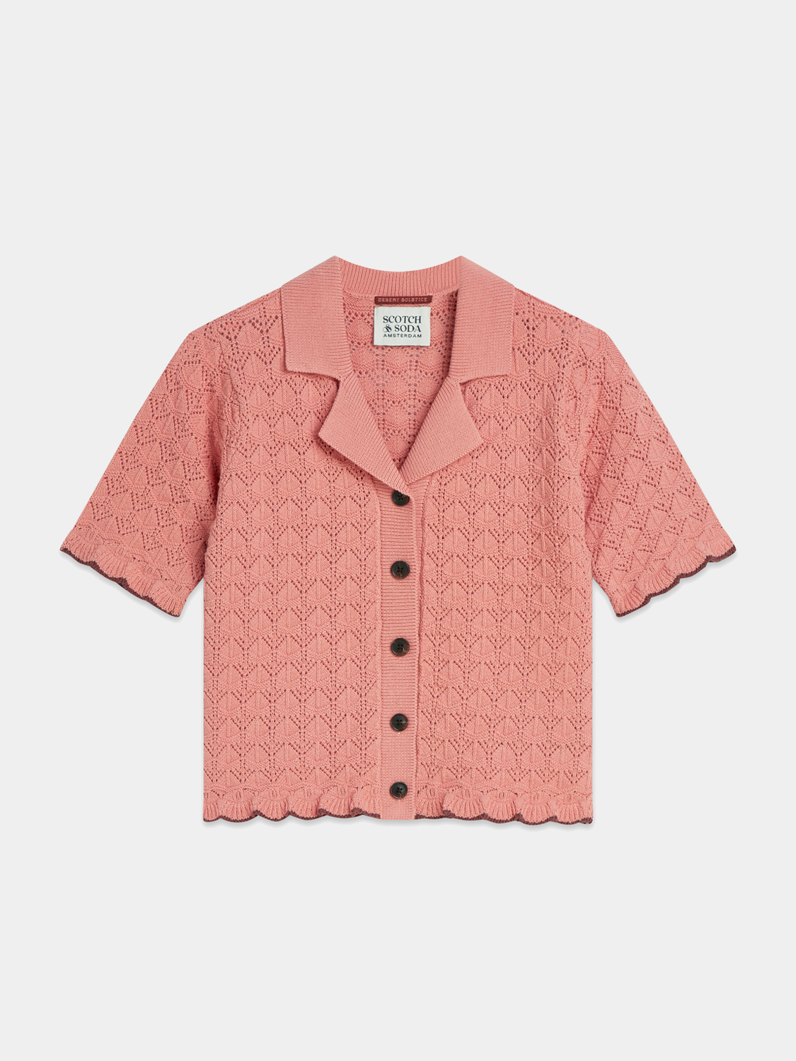 Pointelle short sleeved cardigan - Scotch & Soda AU