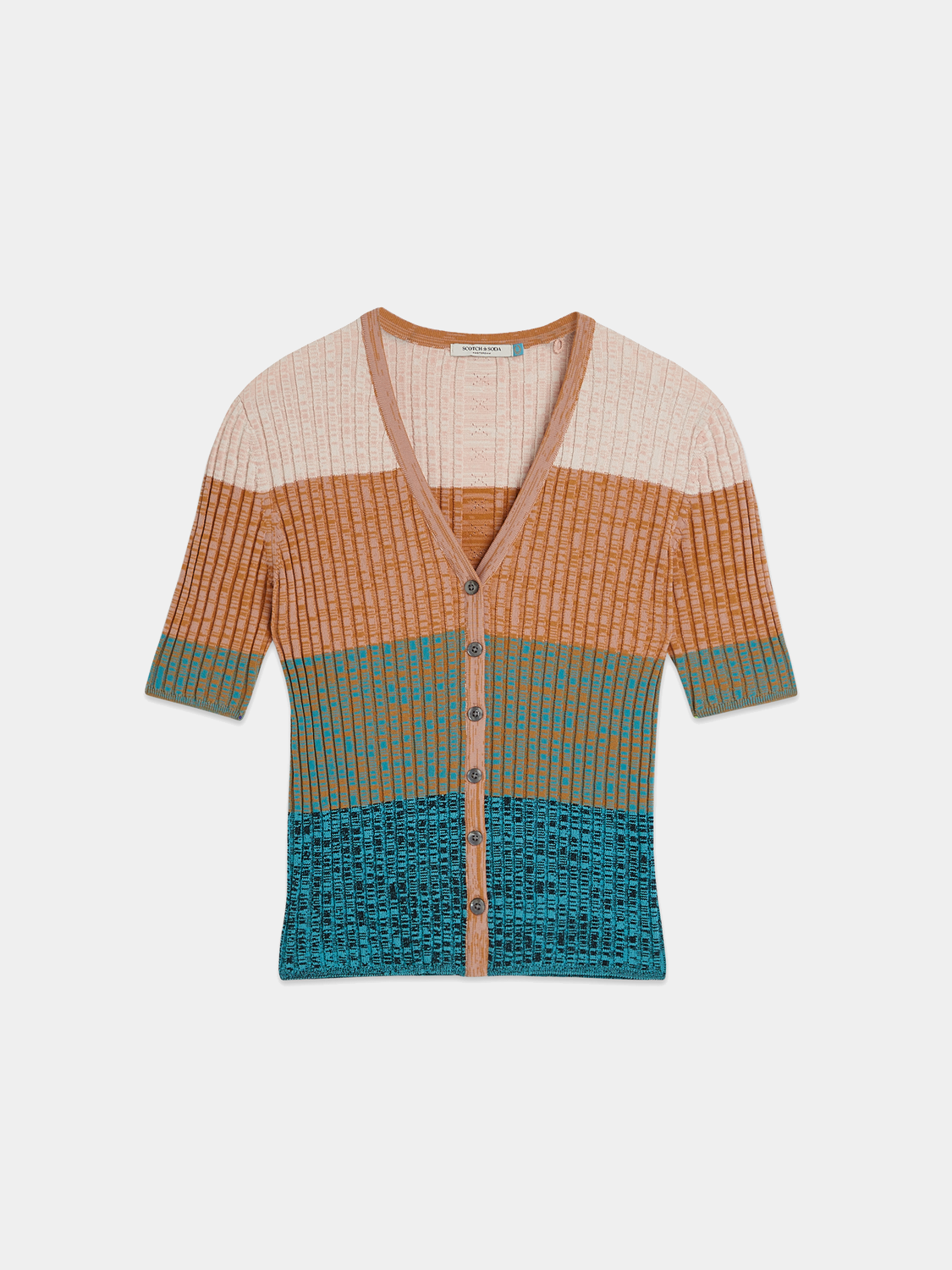 Striped short sleeved cardigan - Scotch & Soda AU