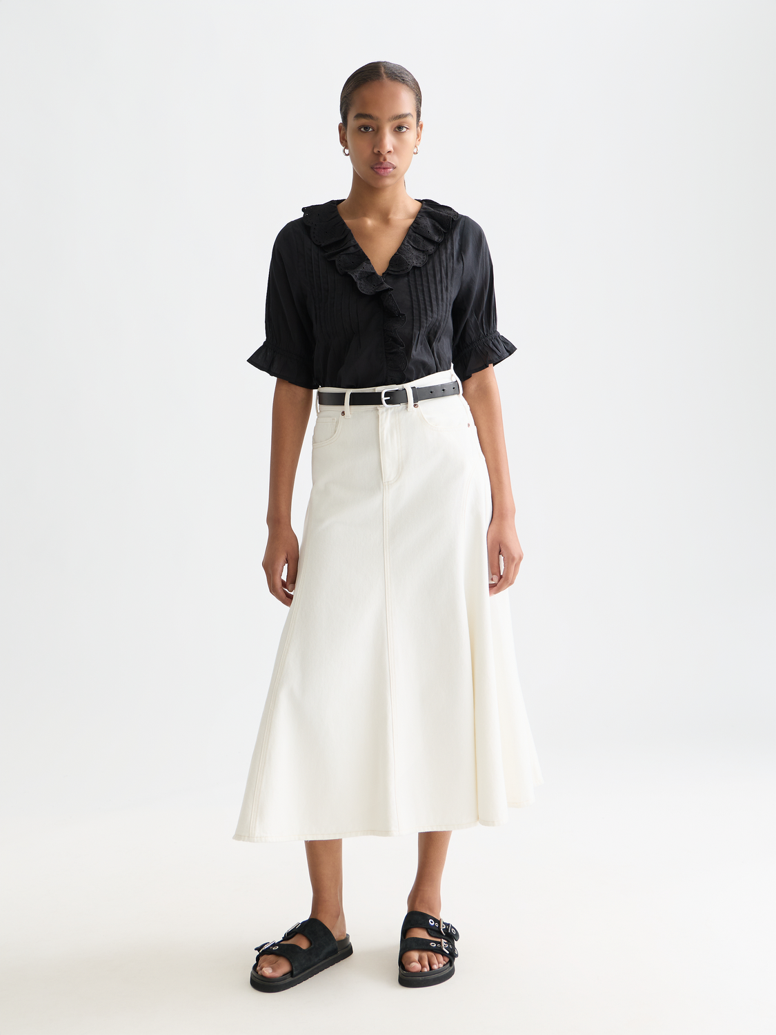 Embroidered short sleeved blouse - Scotch & Soda AU