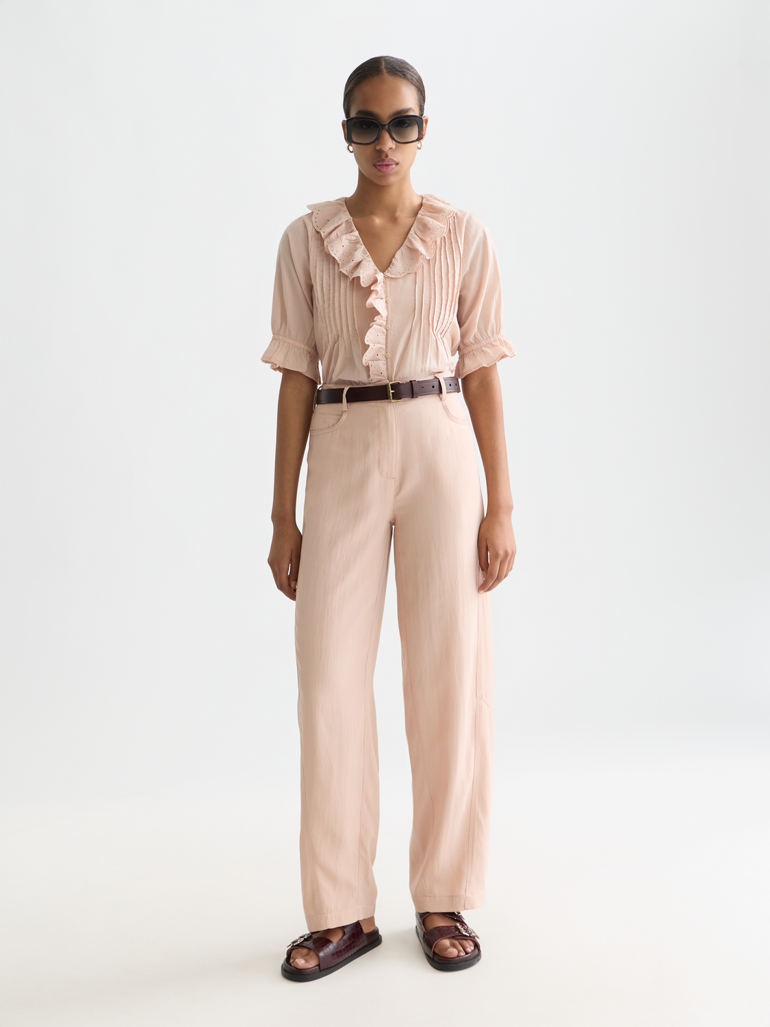 Embroidered short sleeved blouse - Scotch & Soda AU
