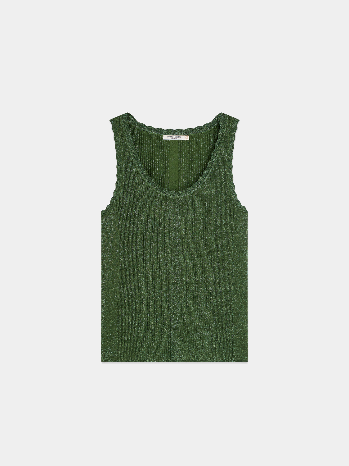 Metallic ribbed tank - Scotch & Soda AU