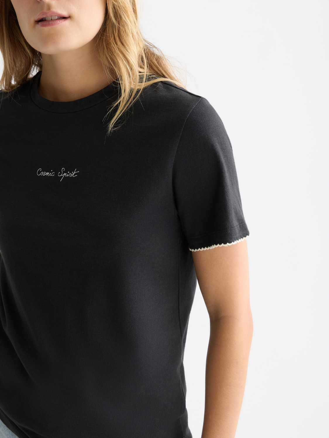 Embroidered slub t-shirt - Scotch & Soda AU