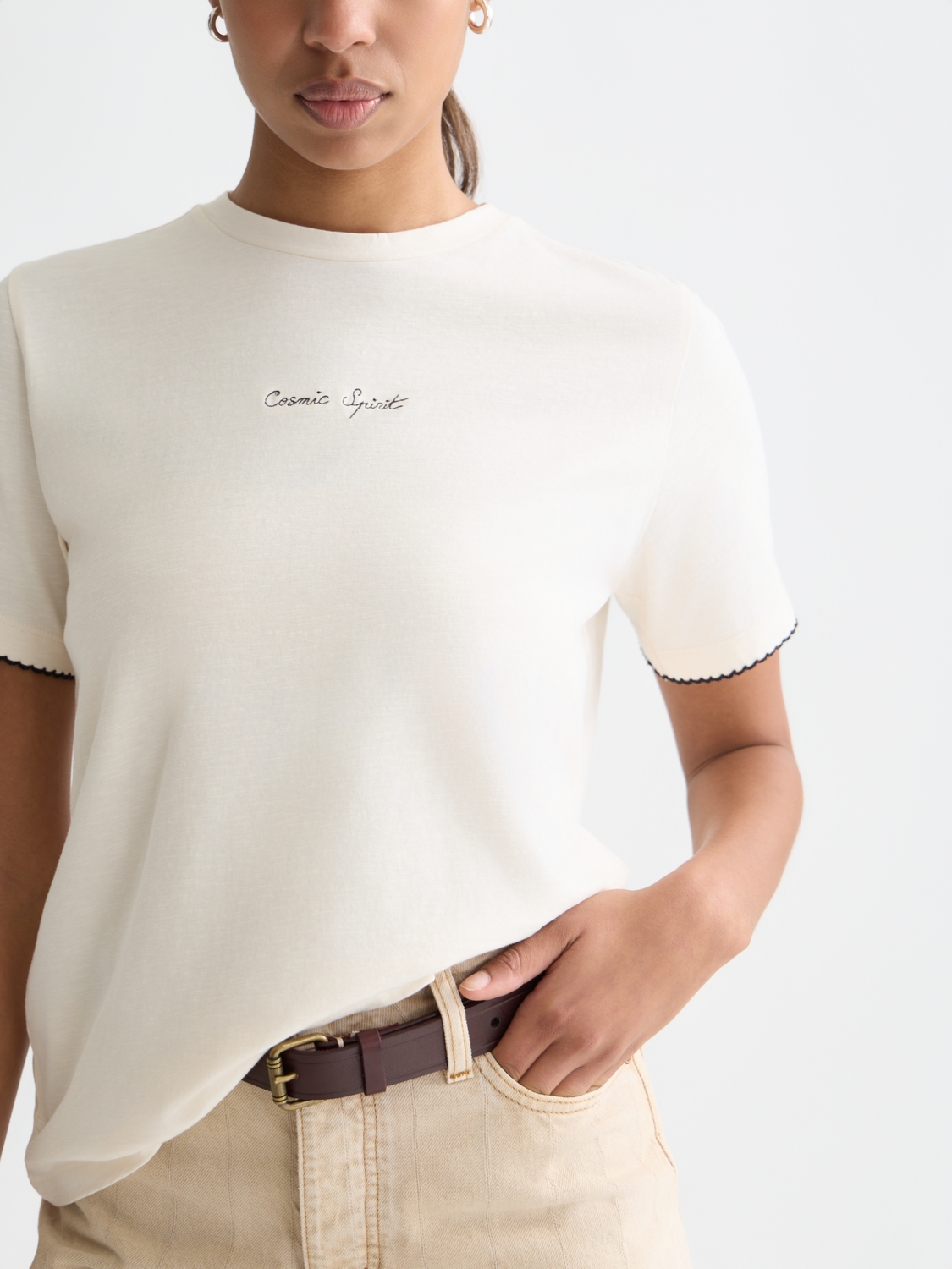 Embroidered slub t-shirt - Scotch & Soda AU