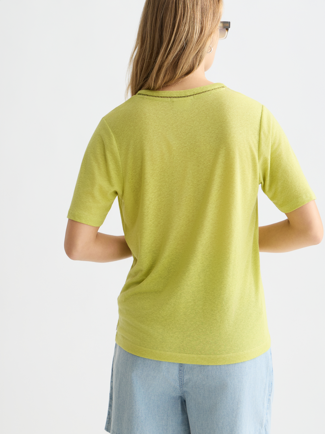 Linen v-neck t-shirt - Scotch & Soda AU