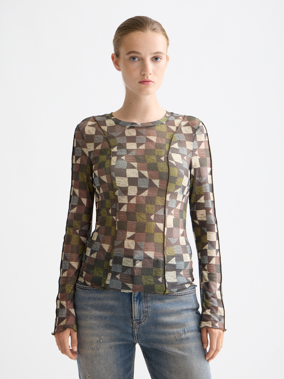 Mesh long sleeved t-shirt - Scotch & Soda AU