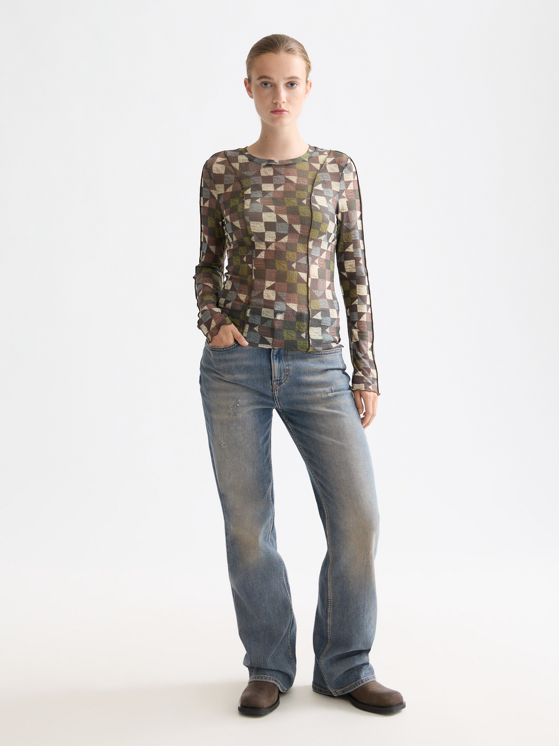 Mesh long sleeved t-shirt - Scotch & Soda AU