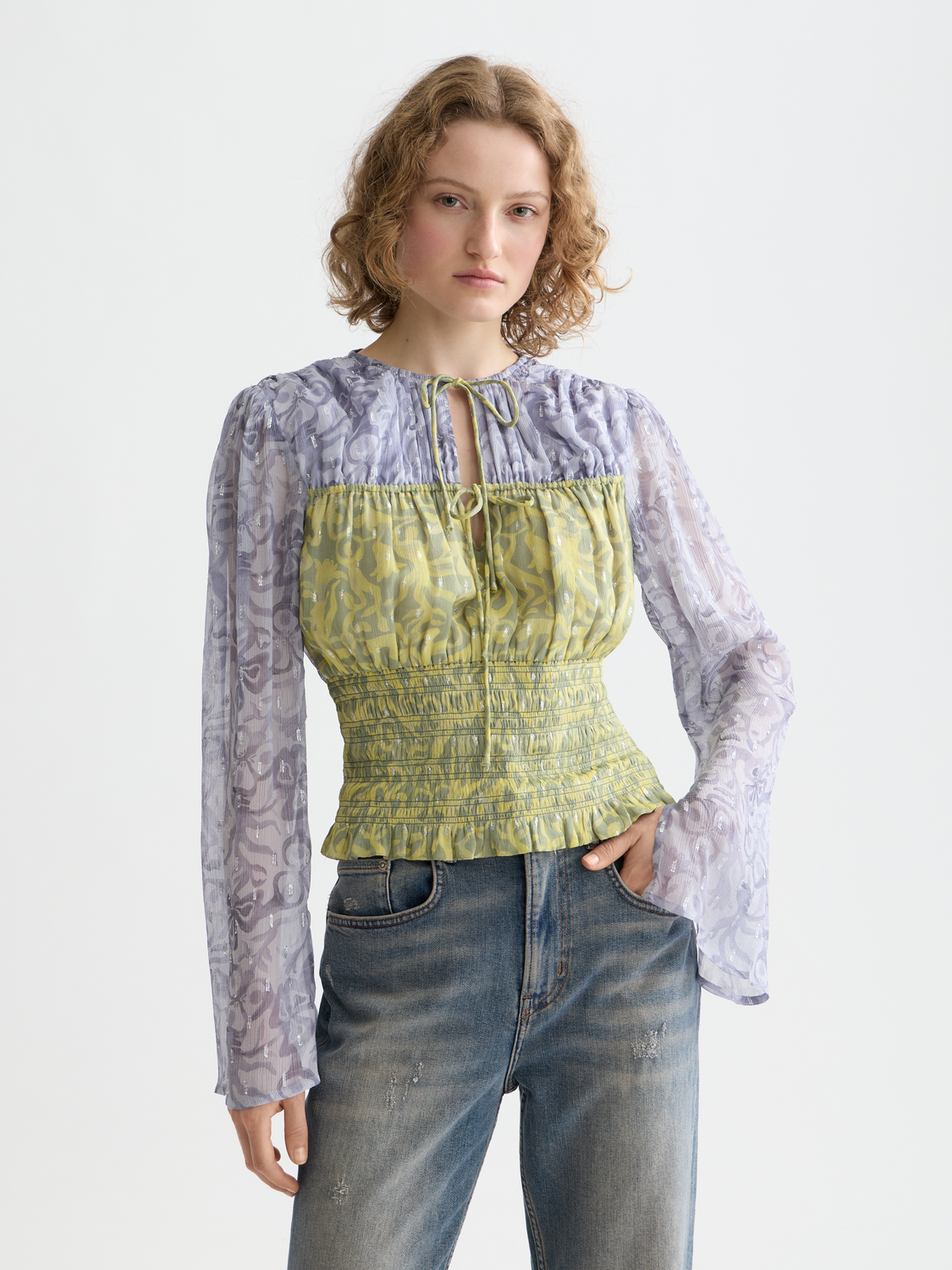 Smocked waist top - Scotch & Soda AU