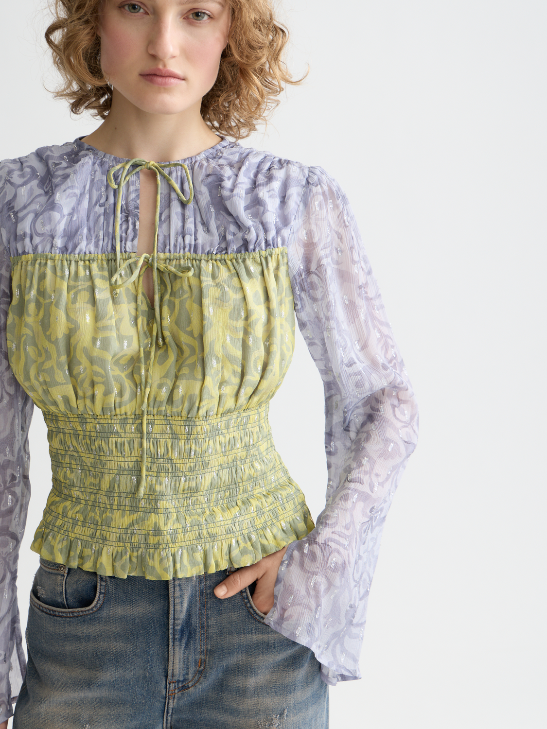 Smocked waist top - Scotch & Soda AU