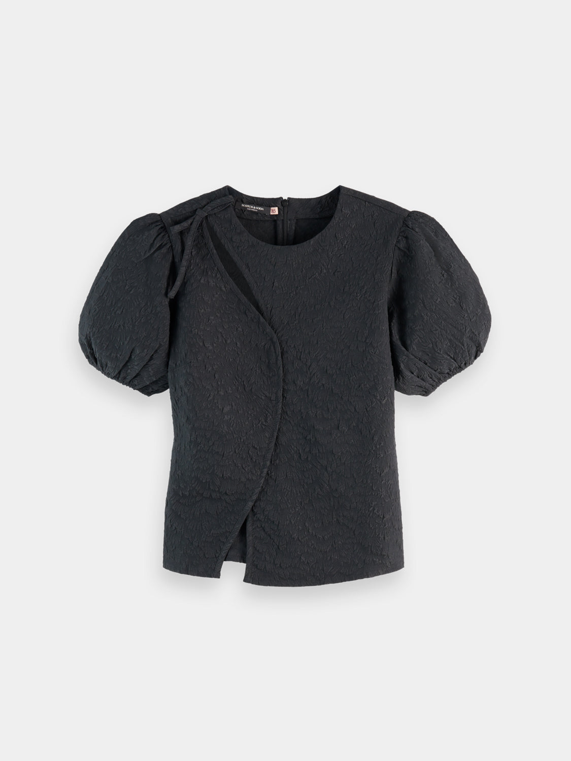 Puff sleeve textured top - Scotch & Soda AU