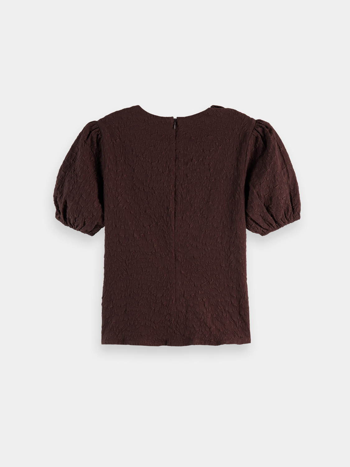 Puff sleeve textured top - Scotch & Soda AU