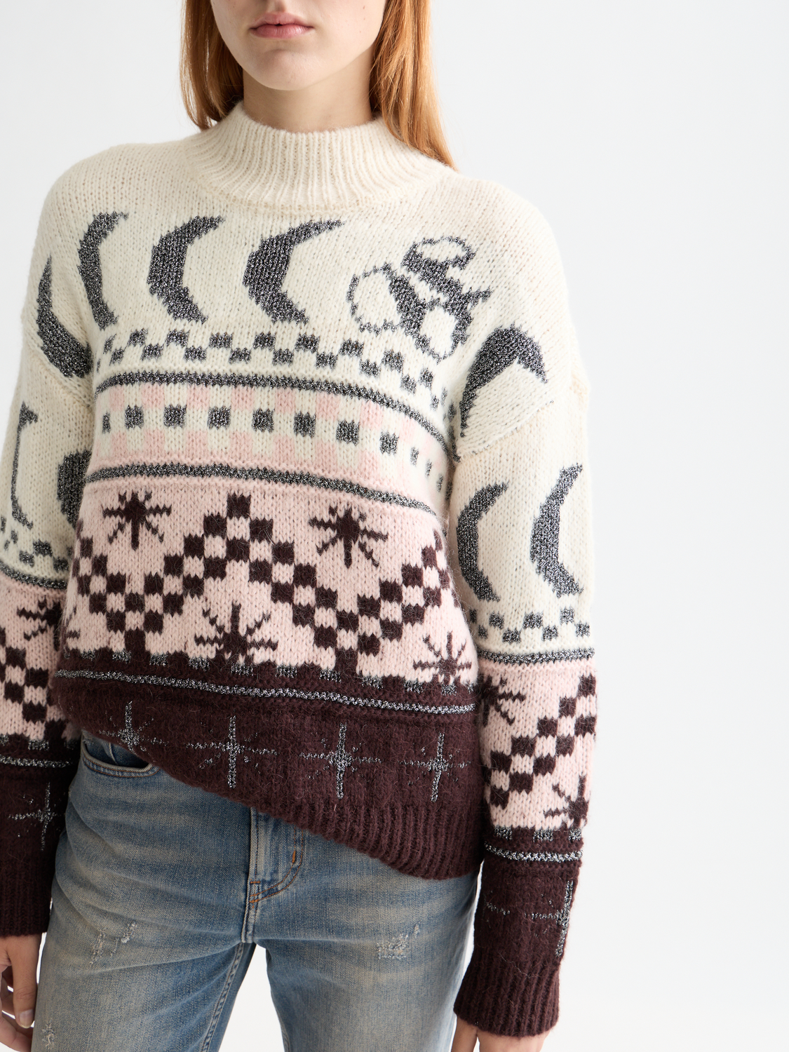 Metallic Fair Isle pullover - Scotch & Soda AU