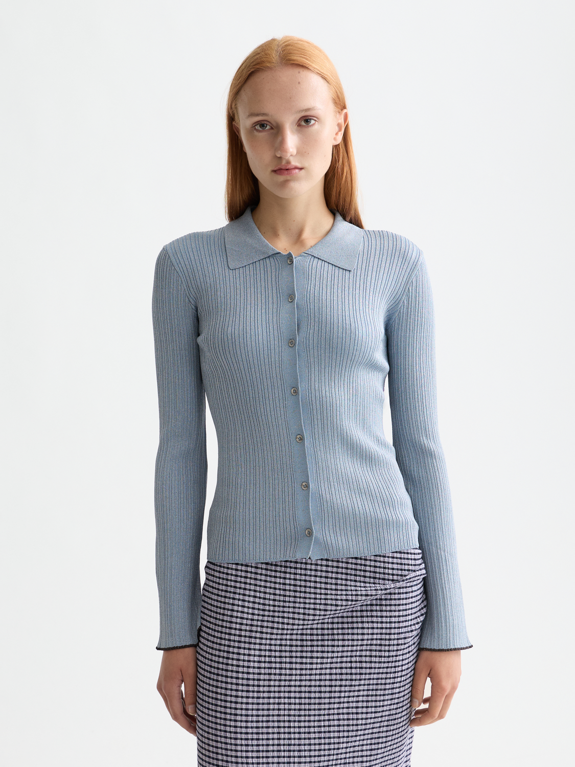 Metallic fitted button up top - Scotch & Soda AU