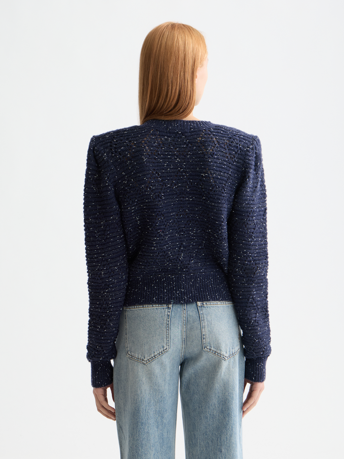 Metallic crewneck cardigan - Scotch & Soda AU
