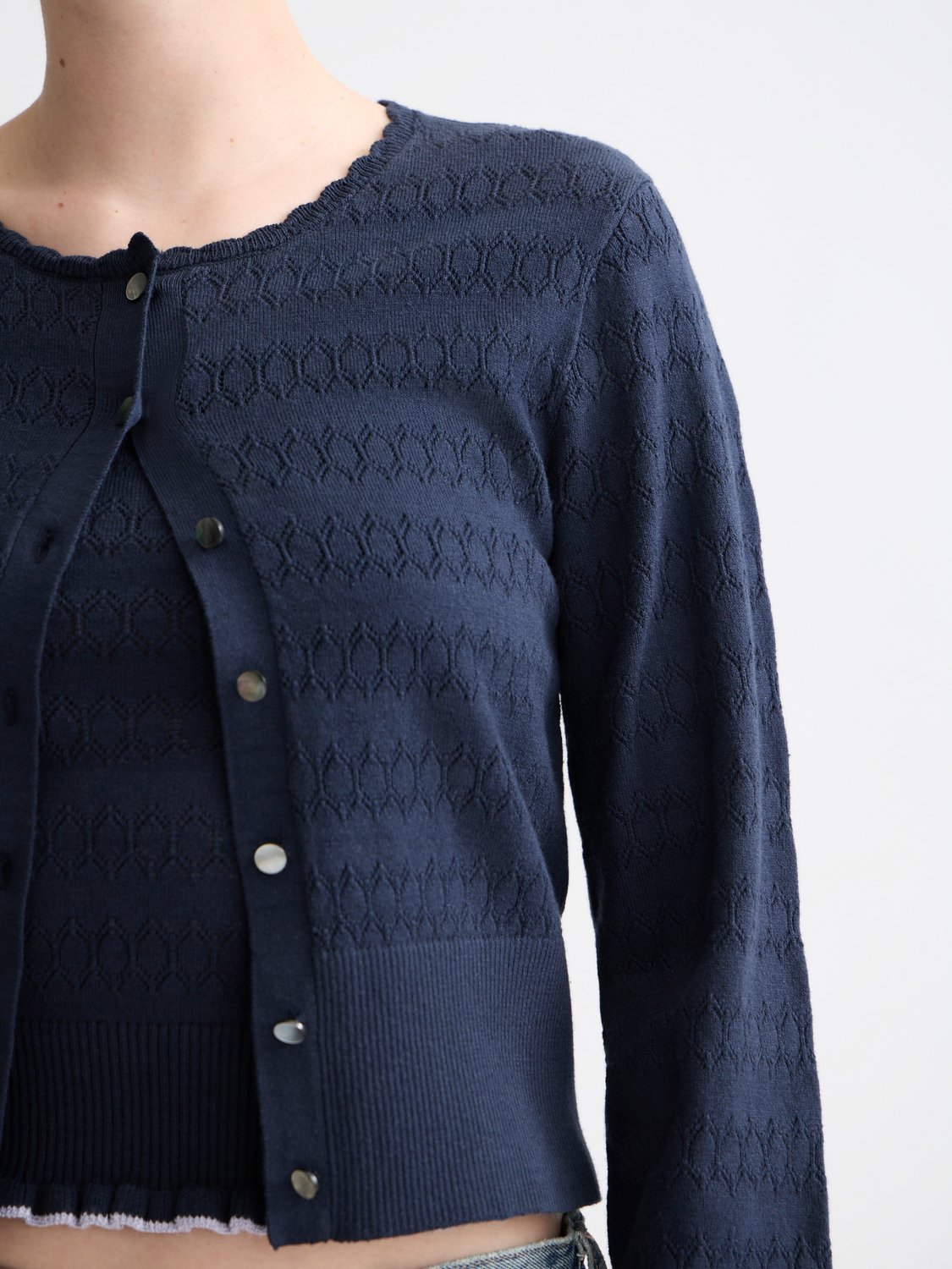 Pointelle knitted cardigan - Scotch & Soda AU