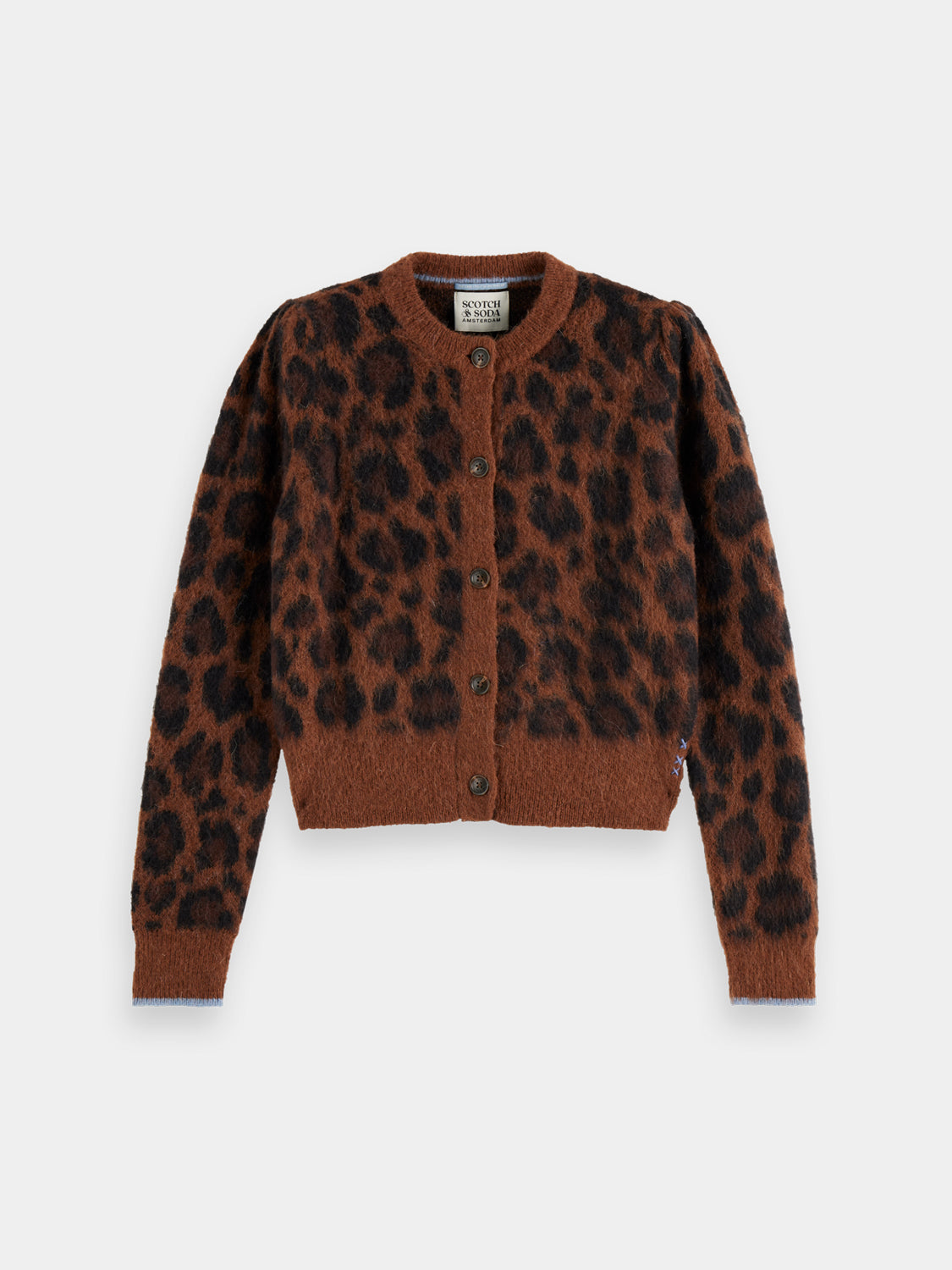 Fuzzy jacquard cardigan - Scotch & Soda AU