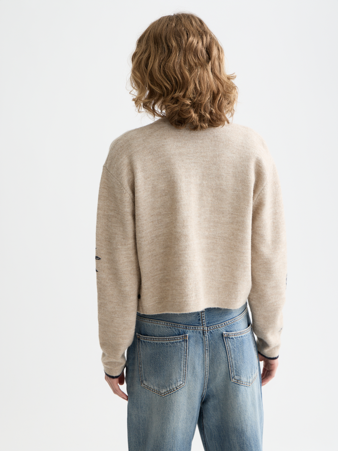 Embroidered crew neck cardigan - Scotch & Soda AU