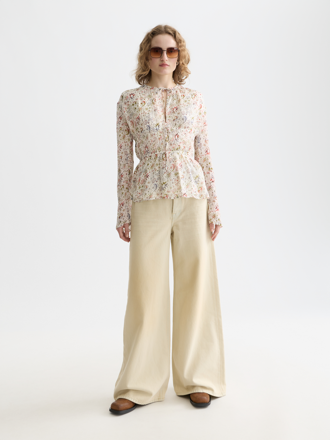 Printed top with tie front - Scotch & Soda AU