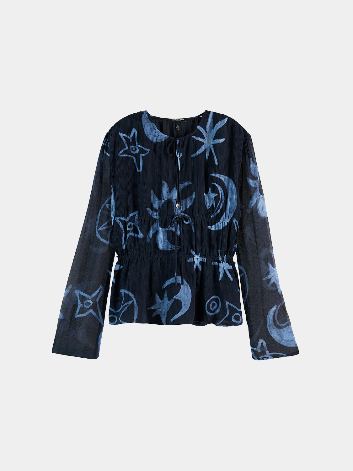 Printed top with tie front - Scotch & Soda AU