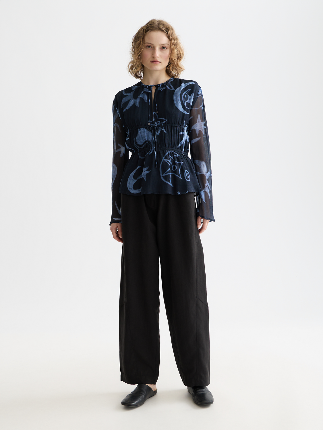 Printed top with tie front - Scotch & Soda AU