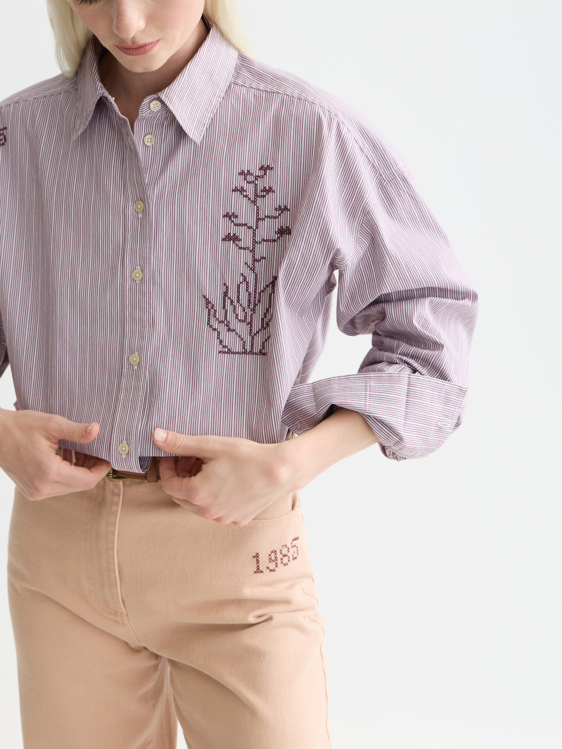 Embroidered girlfriend shirt - Scotch & Soda AU