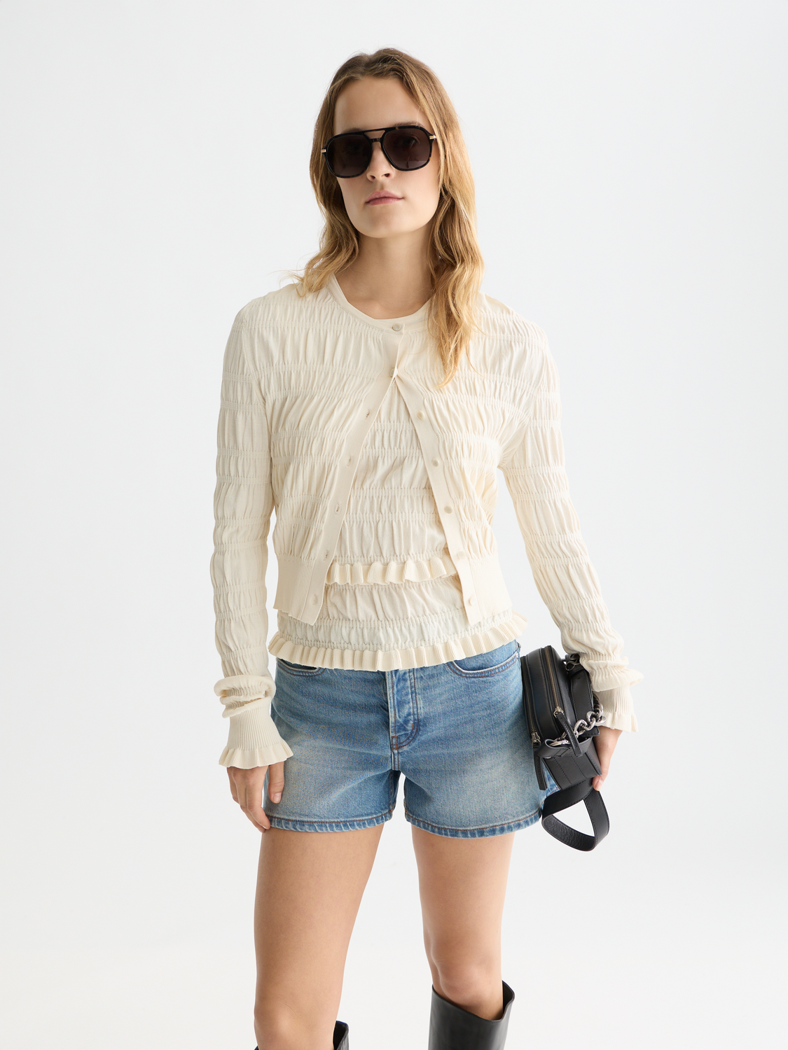 Smock stitch cardigan - Scotch & Soda AU