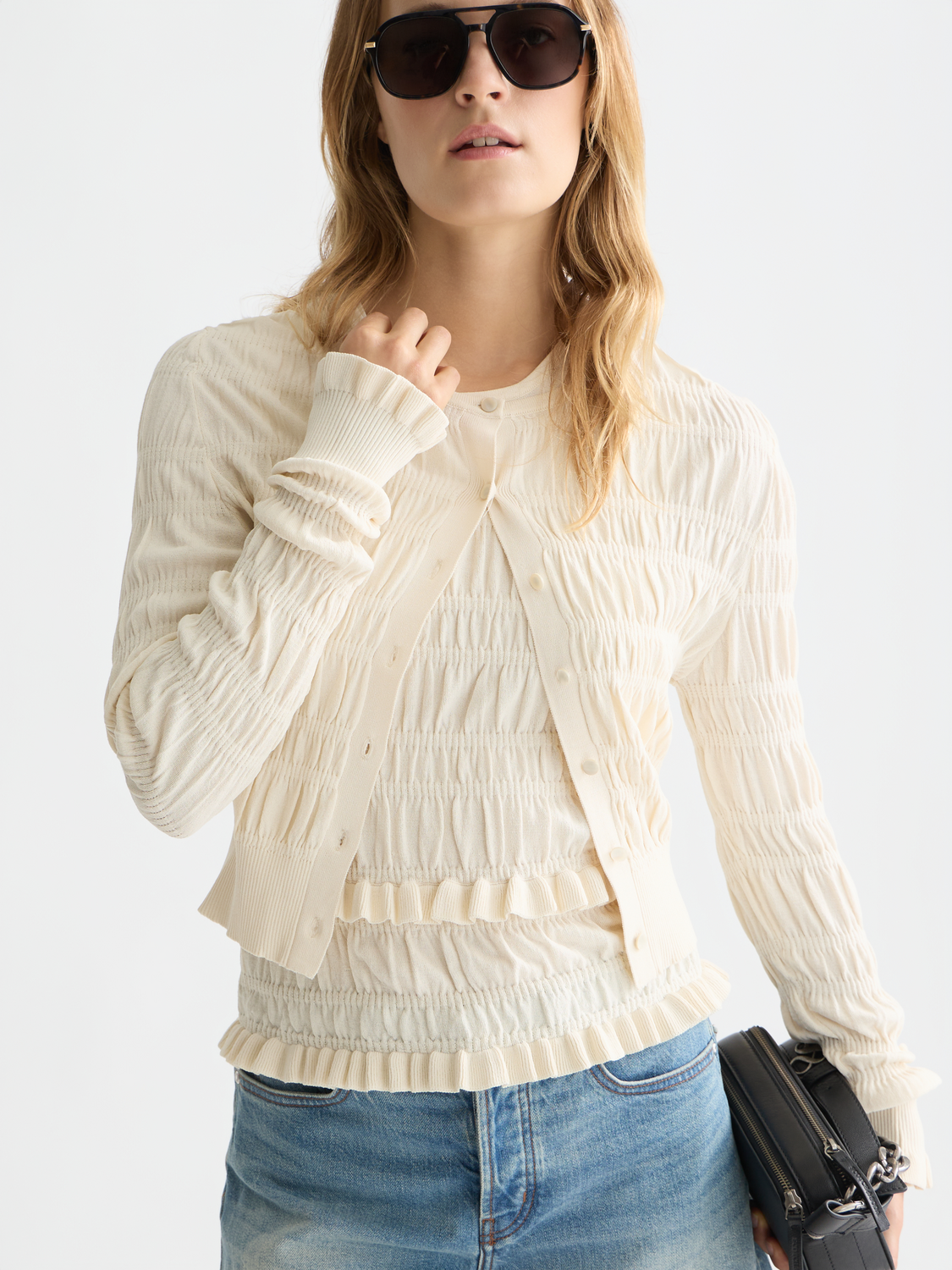 Smock stitch cardigan - Scotch & Soda AU