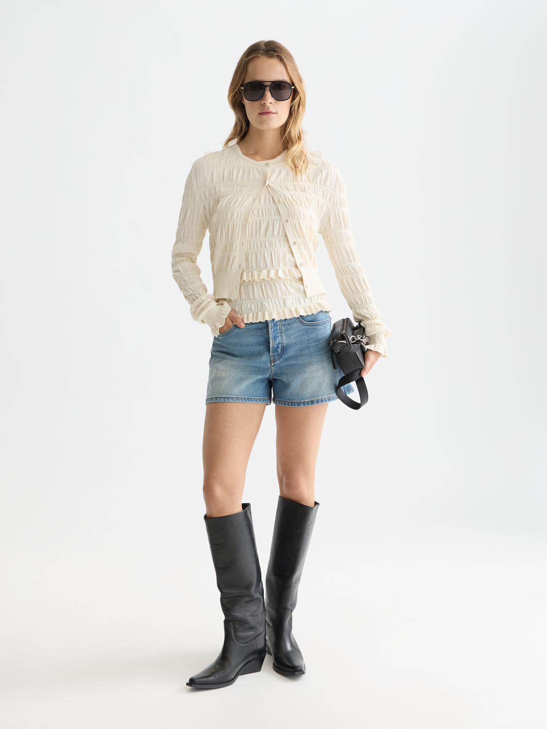 Smock stitch cardigan - Scotch & Soda AU
