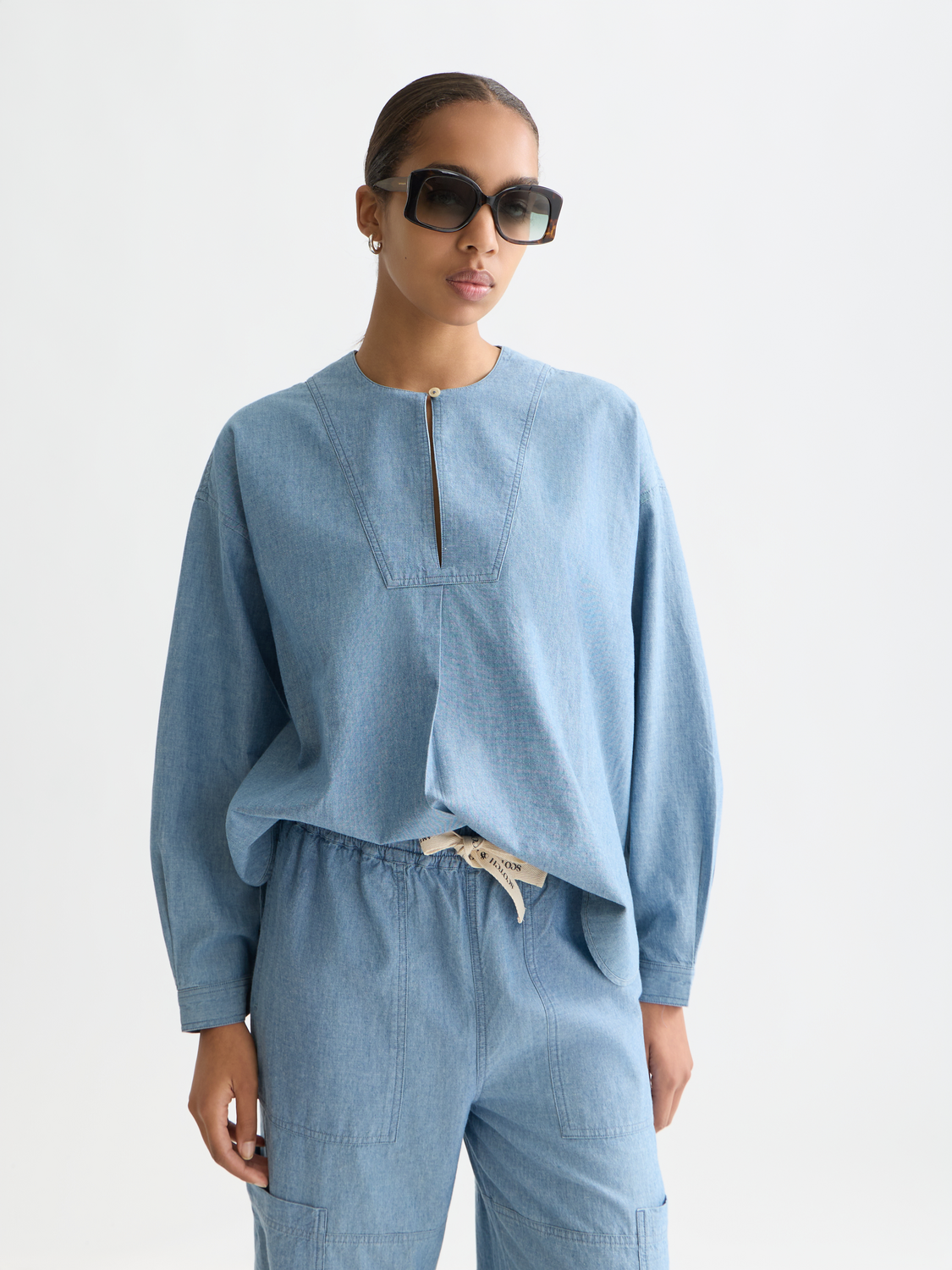 Denim bib shirt - Scotch & Soda AU