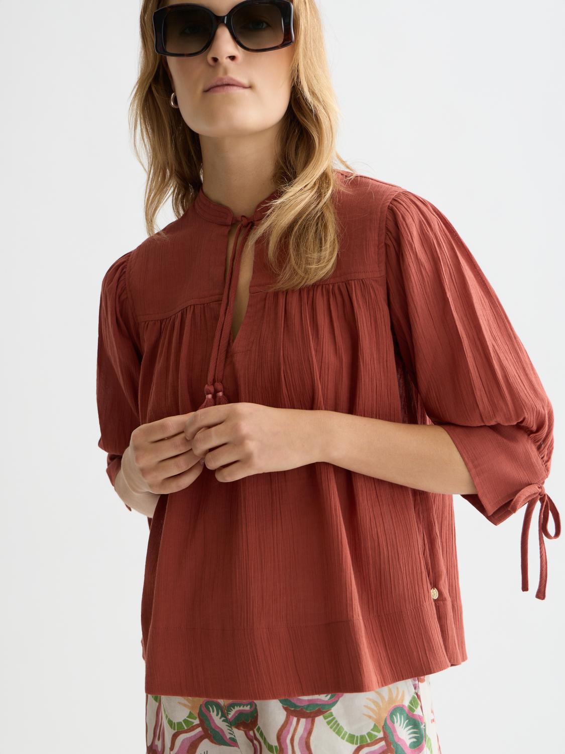 Gathered blouse