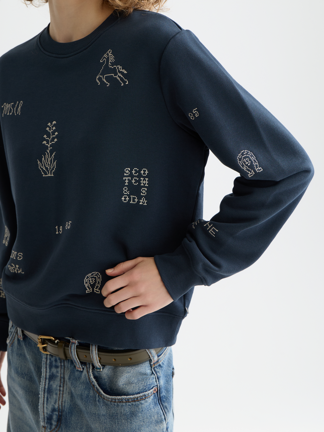 Embroidered sweatshirt - Scotch & Soda AU