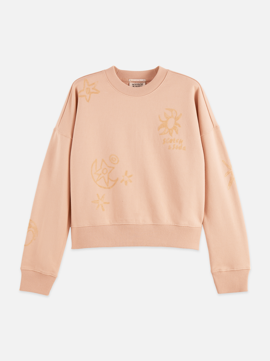 Sweatshirt with flock print - Scotch & Soda AU