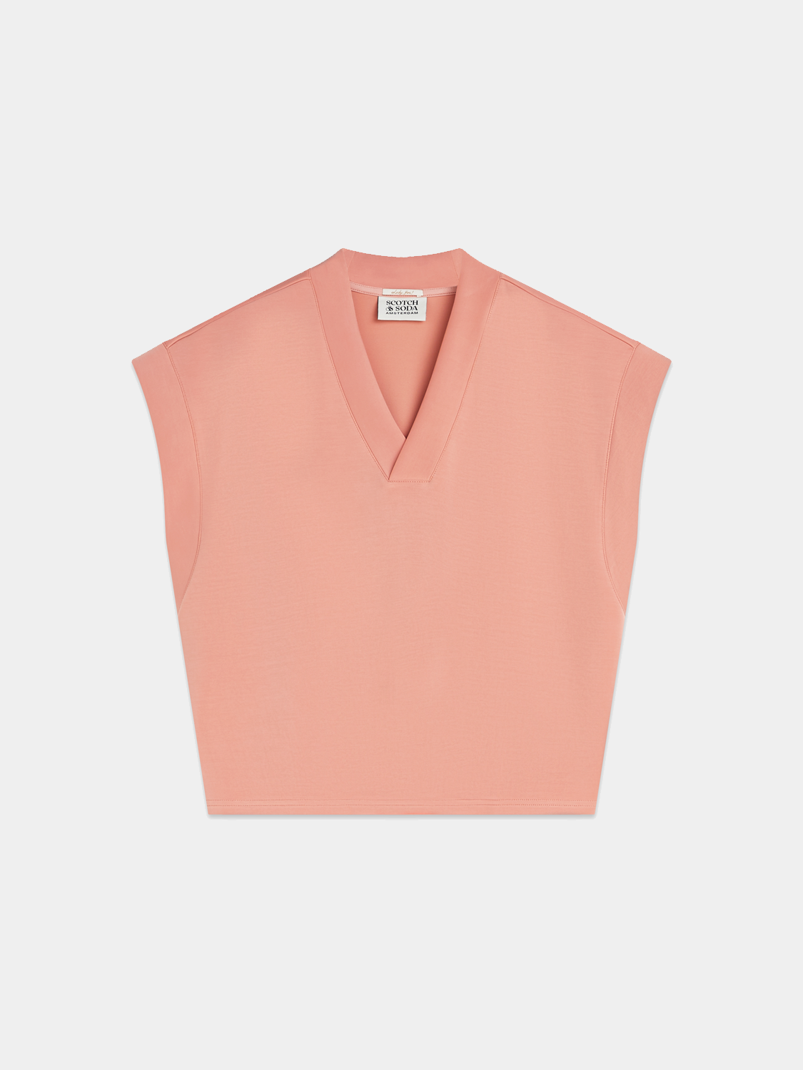 V-neck short sleeved sweatshirt - Scotch & Soda AU