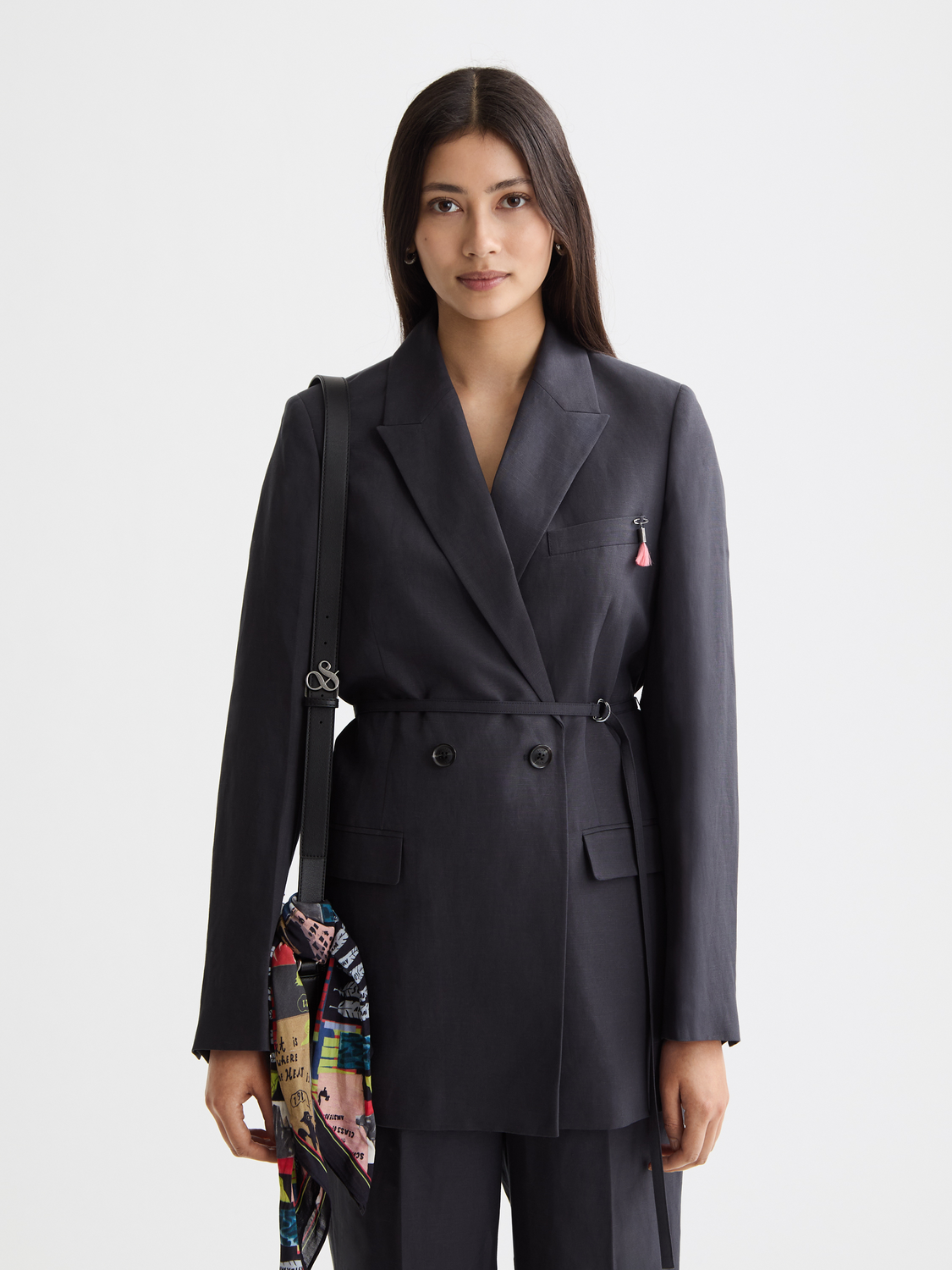 Double-breasted belted blazer - Scotch & Soda AU