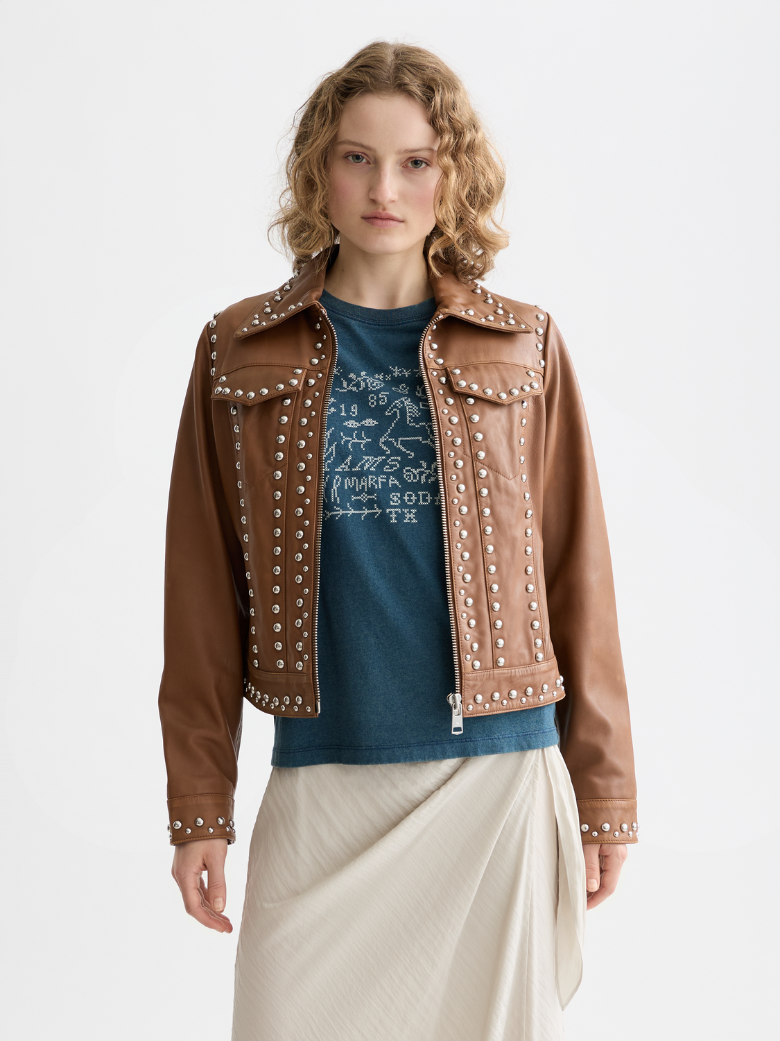 Leather trucker jacket - Scotch & Soda AU