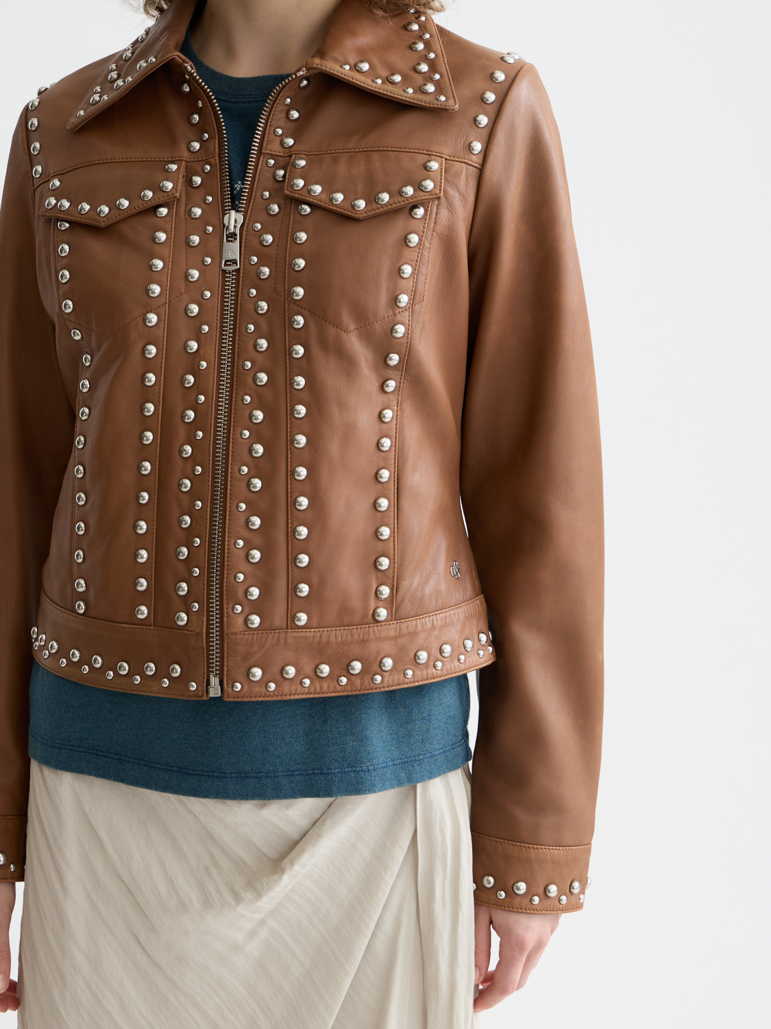 Leather trucker jacket - Scotch & Soda AU