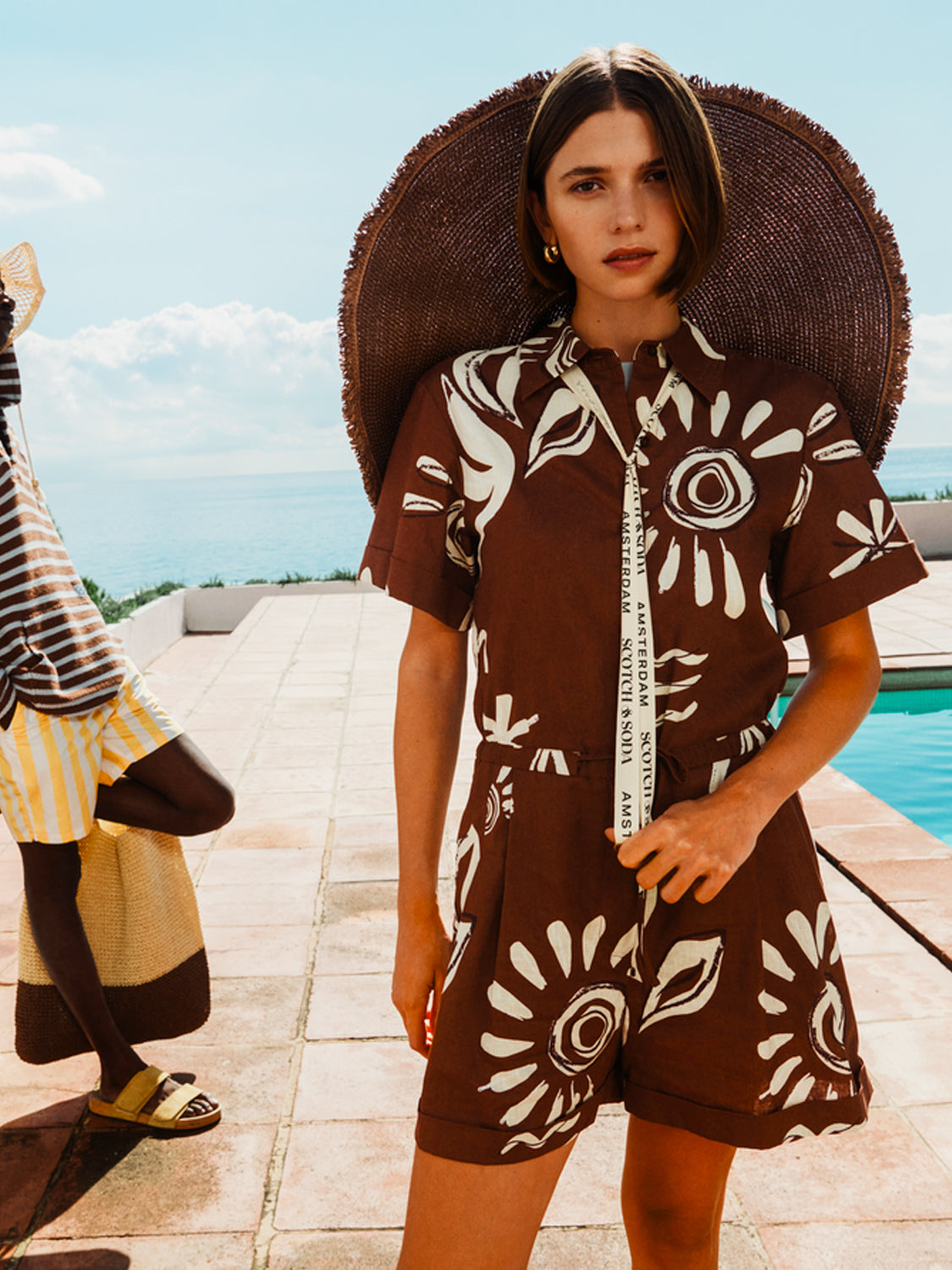 Linen utility playsuit - Scotch & Soda AU