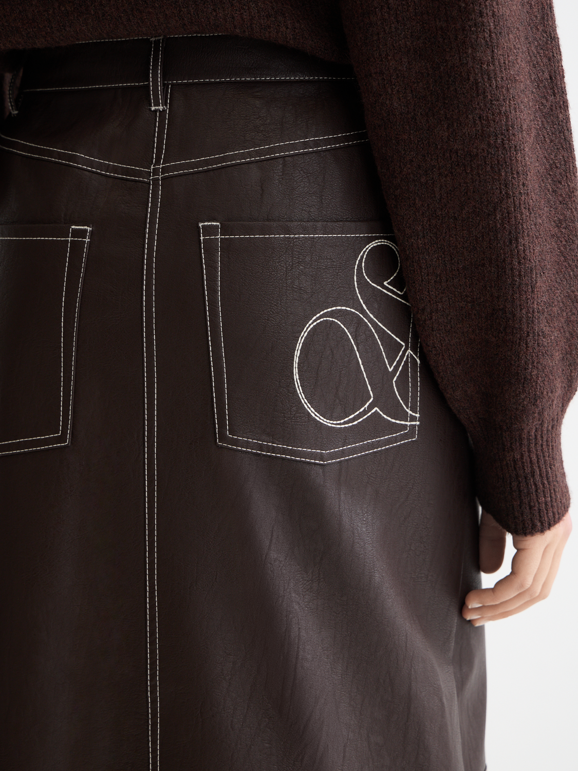 Faux leather midi skirt - Scotch & Soda AU